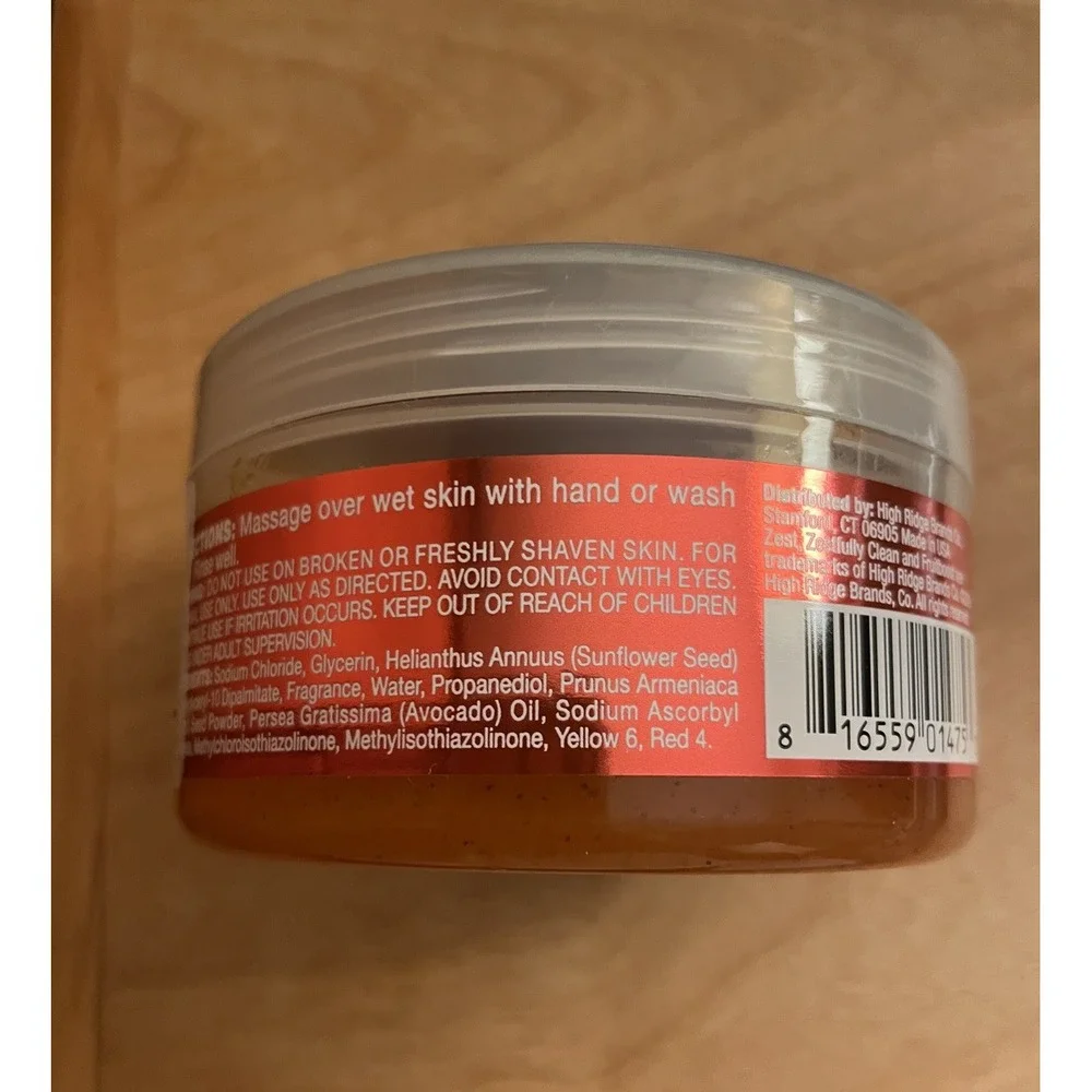 Zest Fruit Boost Peach Mango Smoothie Body Scrub Jar 9 oz/255 g Scented NEW‎